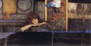 Fernand Khnopff I Lock my Door upon Myself oil on canvas